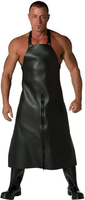 APRON BLACK FRONT ZIPPED