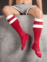 BARCODE SOCKS RED/WHITE, SIZES: 39-42 & 43-45