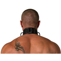 NEOPRENE COLLAR BLACK COLLAR, 5 CM, 3-D RINGS
