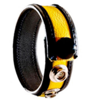 COCKSTRAP YELLOW, 3 SNAP STUDS