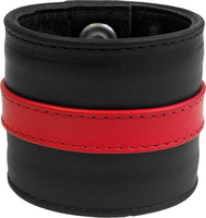 WRIST RED STRIPE, 5 CM, 2 SNAPSTUDS