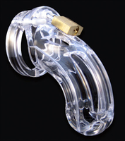 CHASTITY CAGE CB-6000 CURVE POLYCARBONATE, 9.5 LONG 3.8 CM WIDE