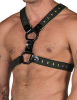 NEOFLEX HARNESS BALCK/ GREEN FLUOR, SIZES: S, M