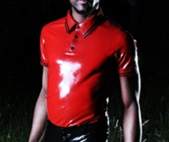 TRACK POLO BY MR. B RED, SIZES: S, M, L
