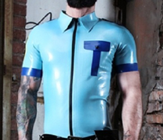 POLICE SHIRT BY MR. B BLUE, SIZES: S, M, L