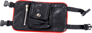 BICEP STRAP WITH WALLET, BLACK/RED